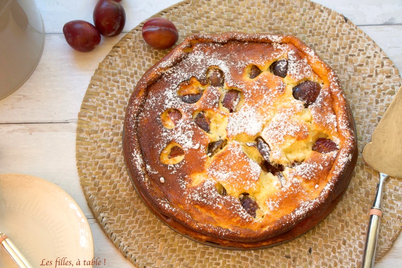 Gâteau au fromage blanc et prunes d'Ente