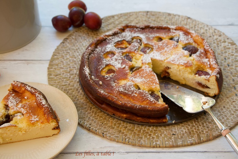 Gâteau au fromage blanc et prunes d'Ente