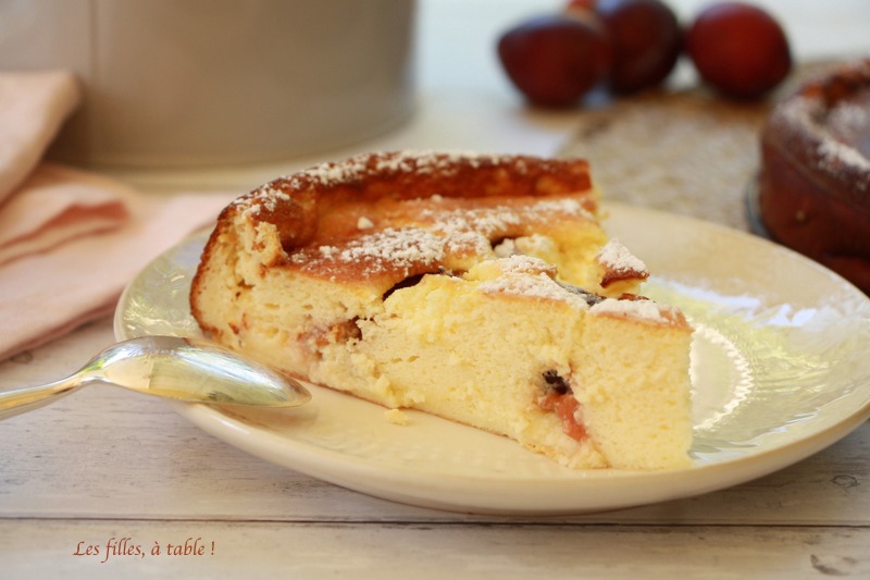 Gâteau au fromage blanc et prunes d'Ente