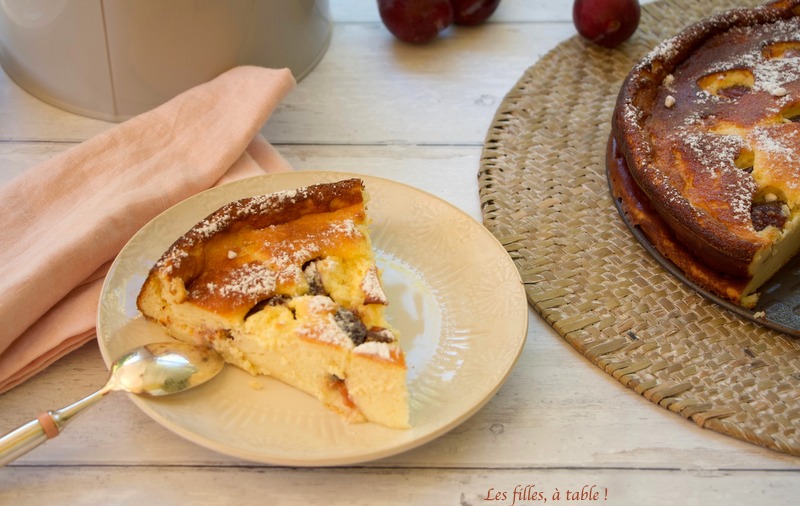 Gâteau au fromage blanc et prunes d'Ente