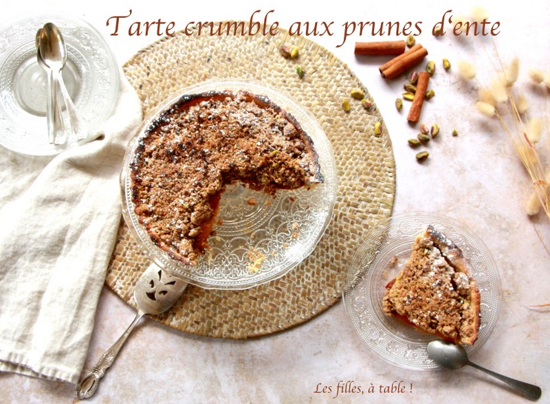 Tarte crumble aux prunes d'ente