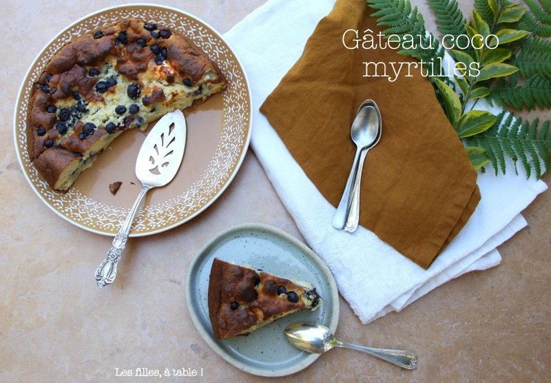Gâteau coco myrtilles
