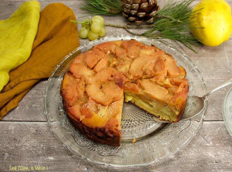 Gâteau renversé aux coings
