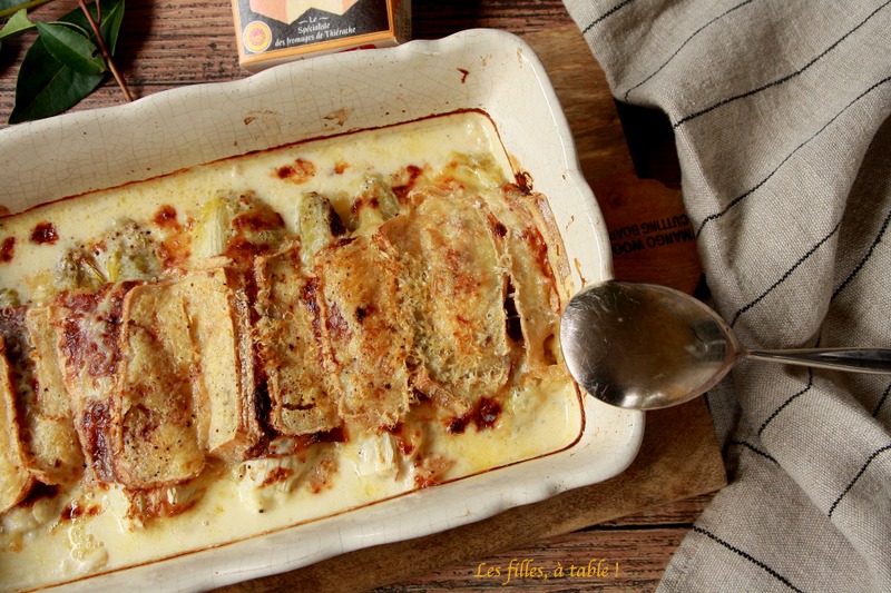 Endives gratinées au Maroilles