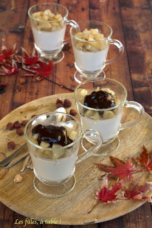 Panna cotta noisettes et poires