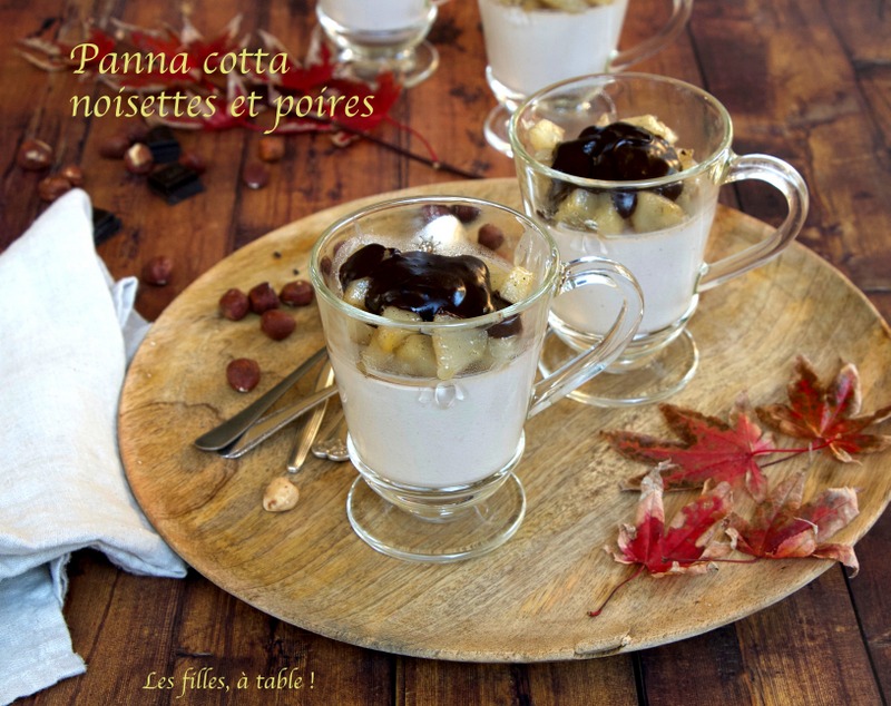Panna cotta noisettes et poires
