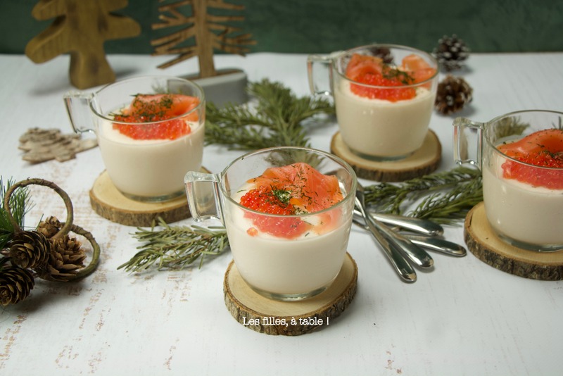 Panna cotta de chou-fleur au saumon