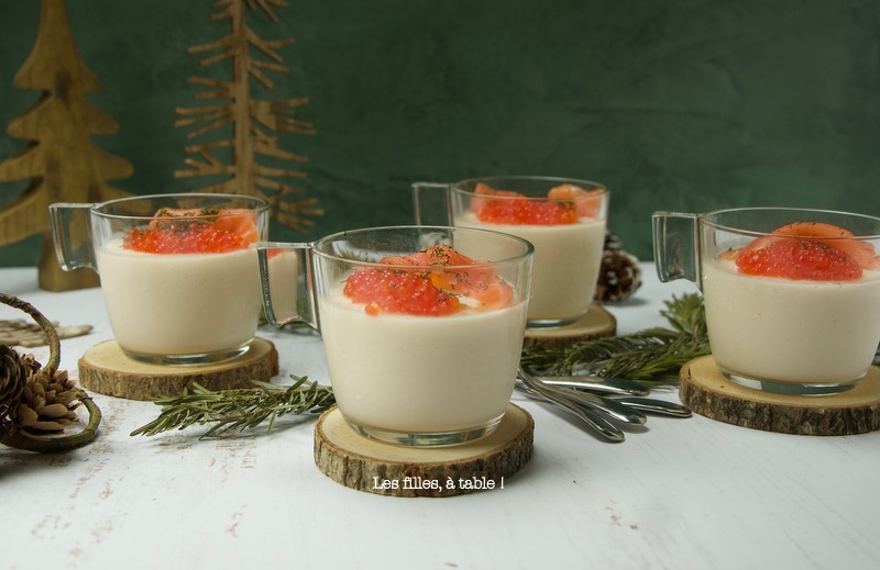 Panna cotta de chou-fleur au saumon