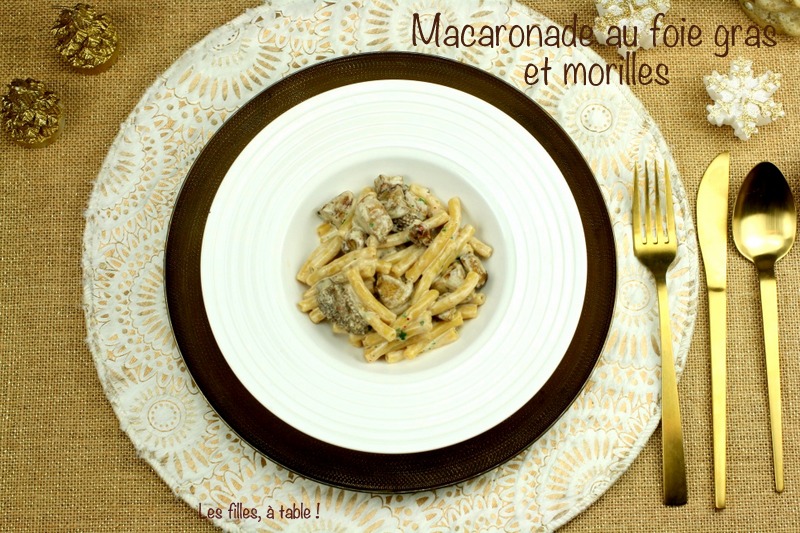 Macaronade au foie gras de canard et aux morilles