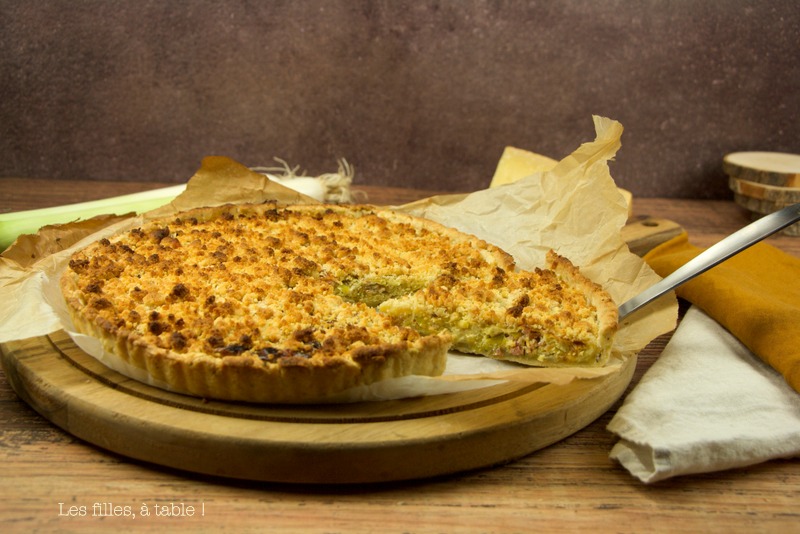 Tarte crumble poireaux chèvre