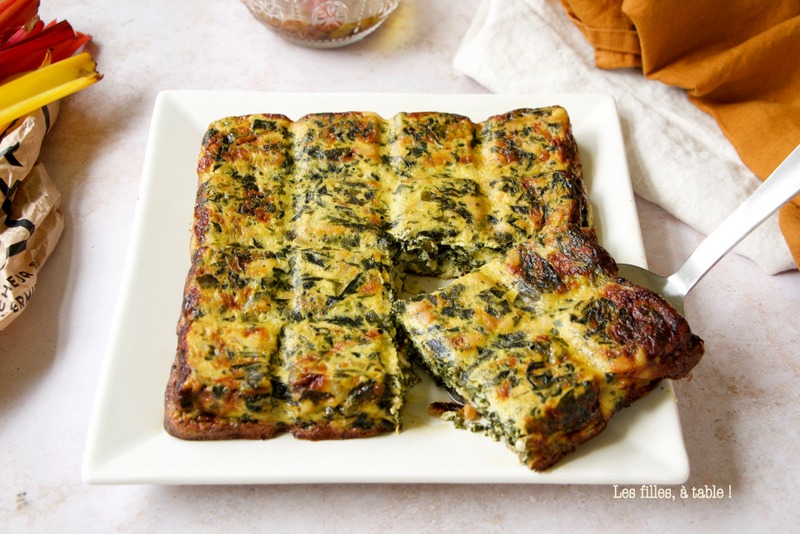 Flan aux blettes et pesto à l'ail des ours