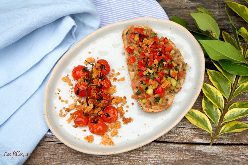 Tartines de caviar d'aubergines