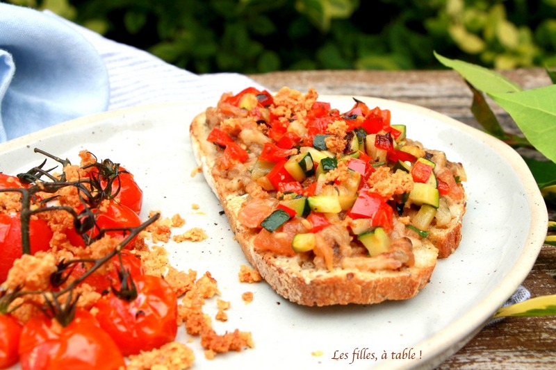 Tartines de caviar d'aubergines