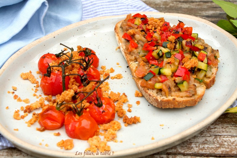 Tartines de caviar d'aubergines