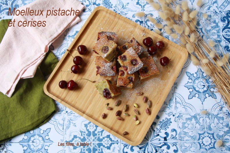 Moelleux aux cerises et pistache