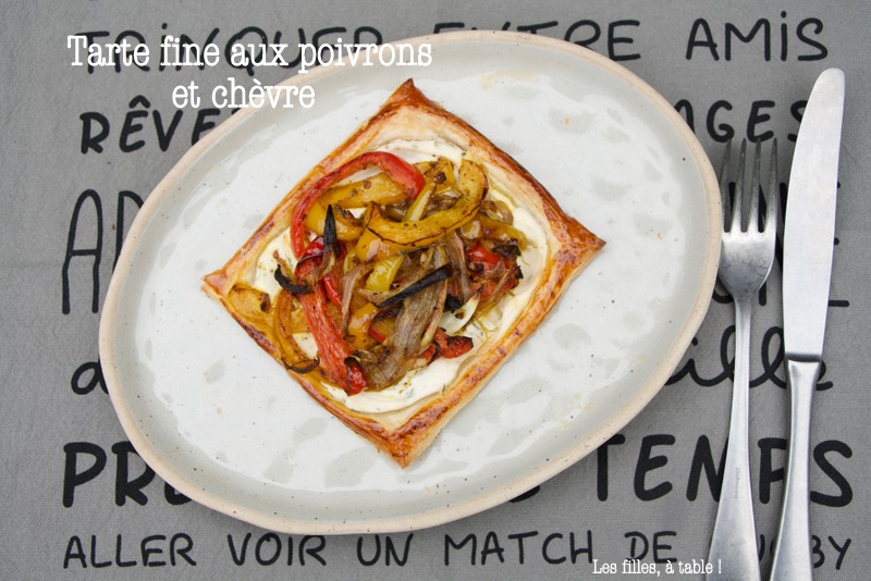 Tartes fines aux poivrons et chèvre