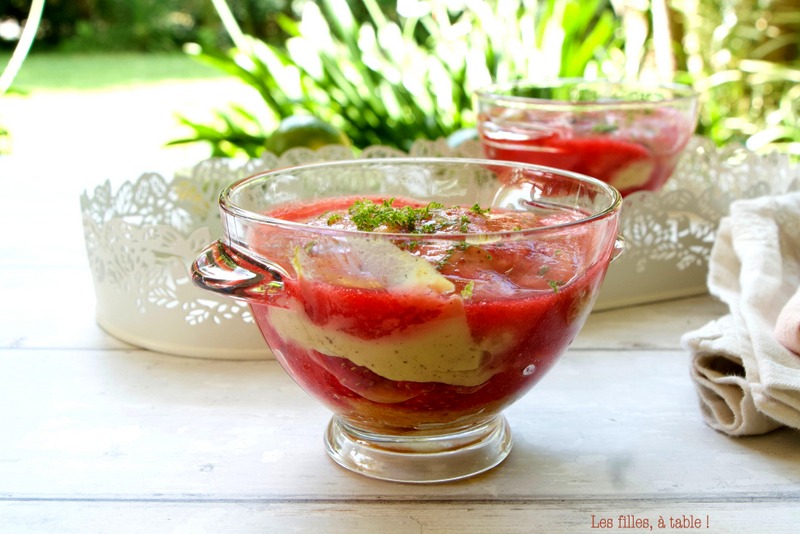 Verrines de fraises au citron vert
