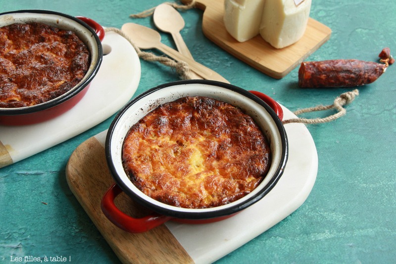 Clafoutis aux courgettes et chorizo
