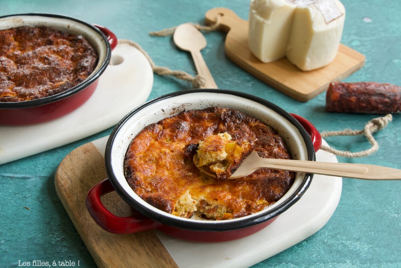 Clafoutis aux courgettes et chorizo