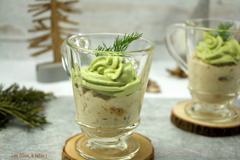 Verrines de crabe à la crème d'avocat