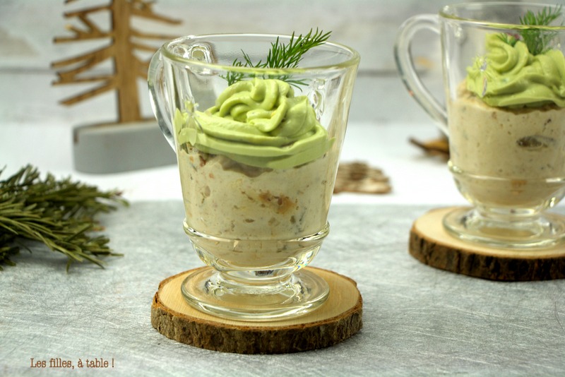 Verrines de crabe à la crème d'avocat