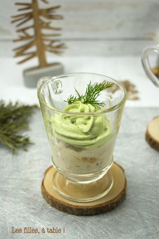 Verrines de crabe à la crème d'avocat