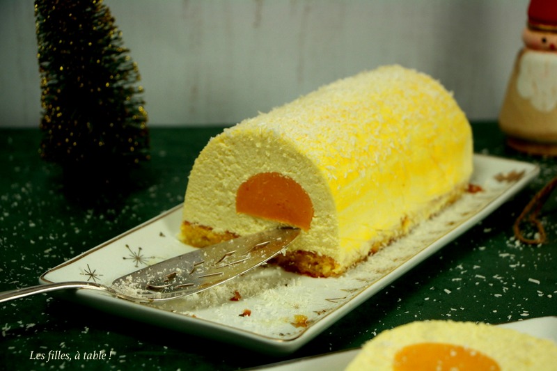 Bûche coco mangue passion