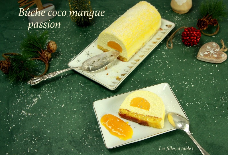Bûche coco mangue passion