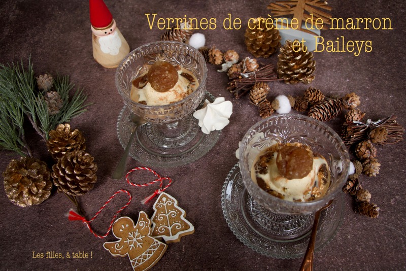 Verrines de crème de marron et Baileys