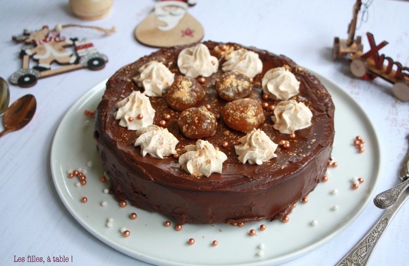 Cheesecake de Noël chocolat marrons