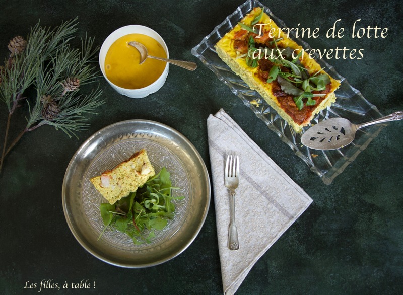 Terrine de lotte aux crevettes, mayonnaise safranée
