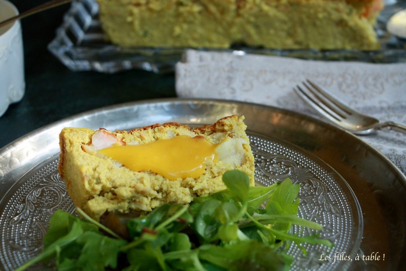 Terrine de lotte aux crevettes, mayonnaise safranée