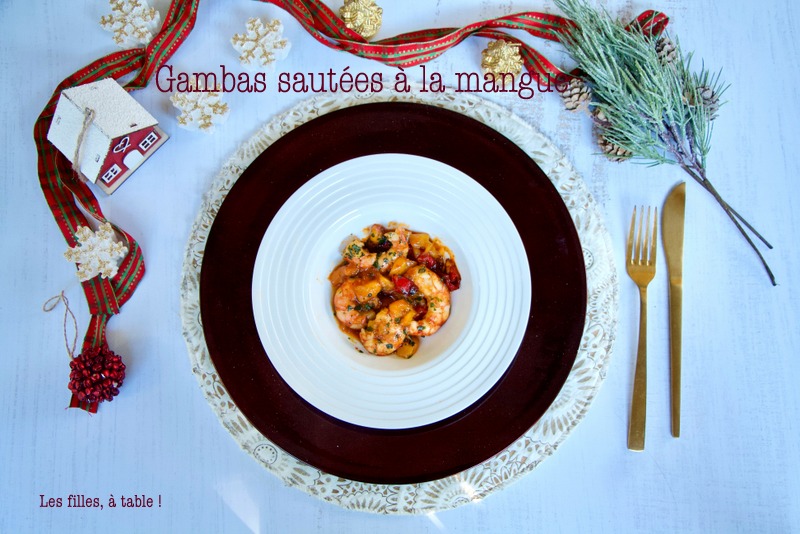 Gambas sautées à la mangue