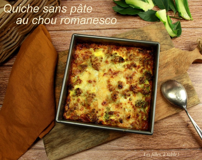 Quiche sans pâte au chou romanesco et gorgonzola