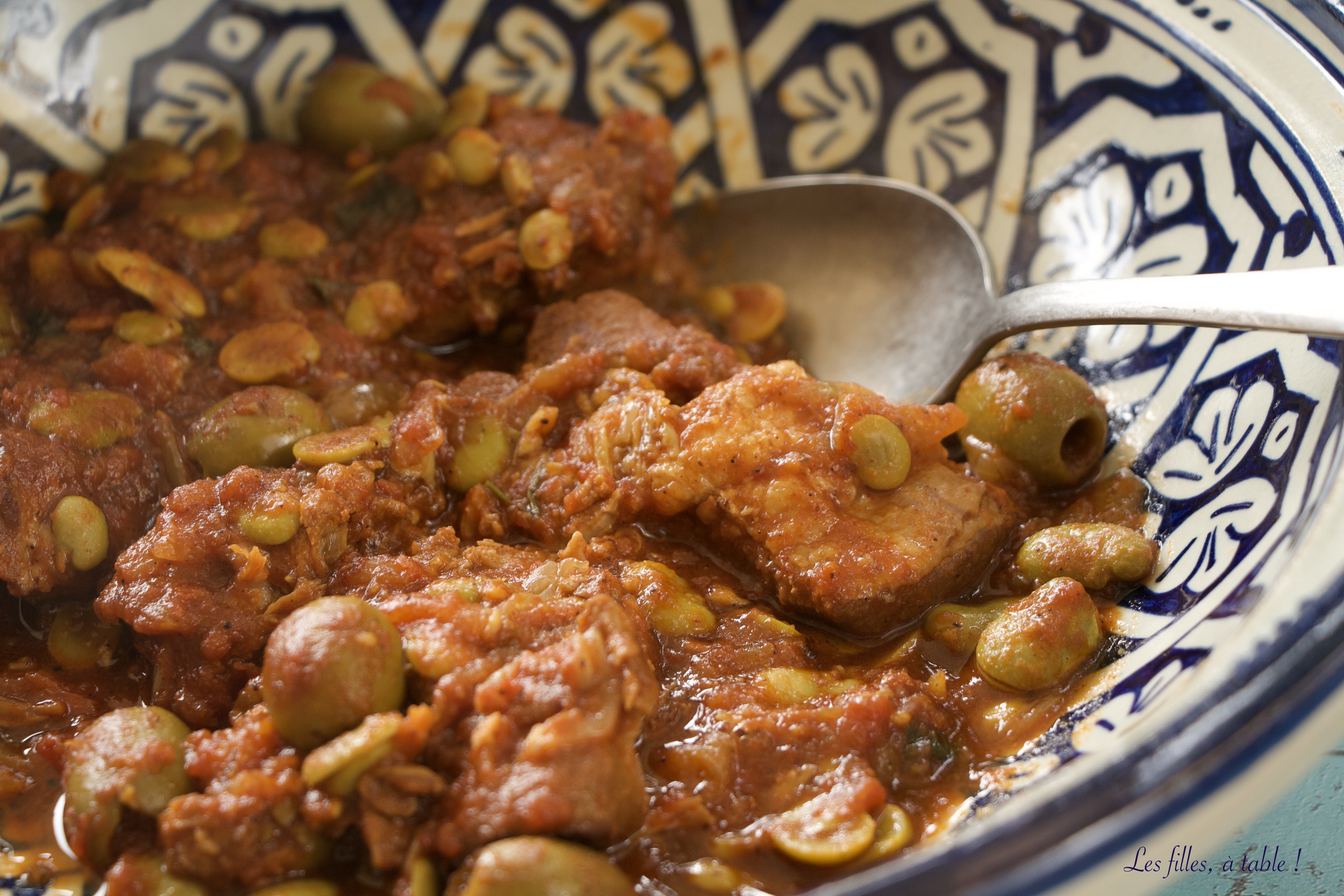 Tajine d'agneau aux fèves