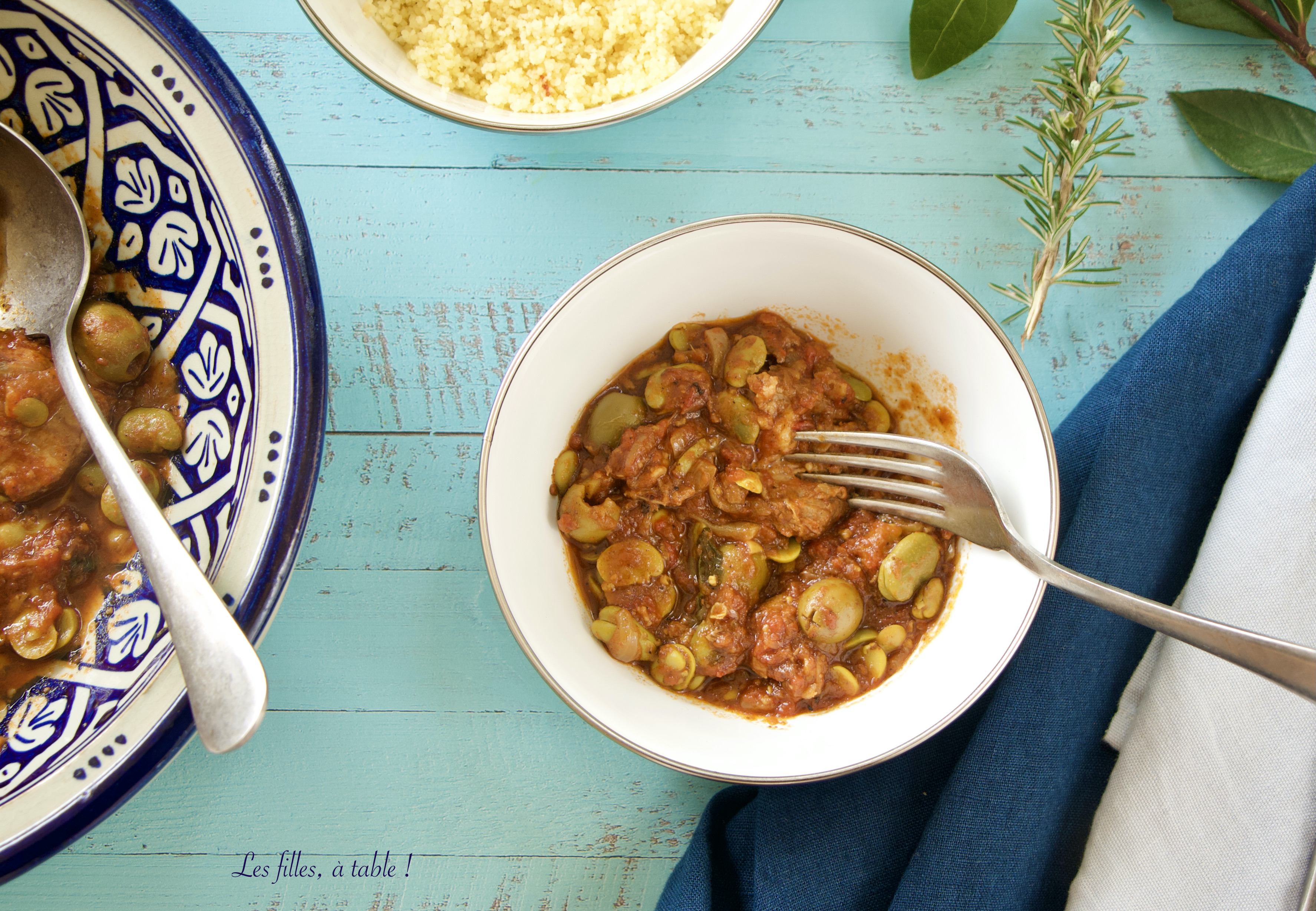 Tajine d'agneau aux fèves