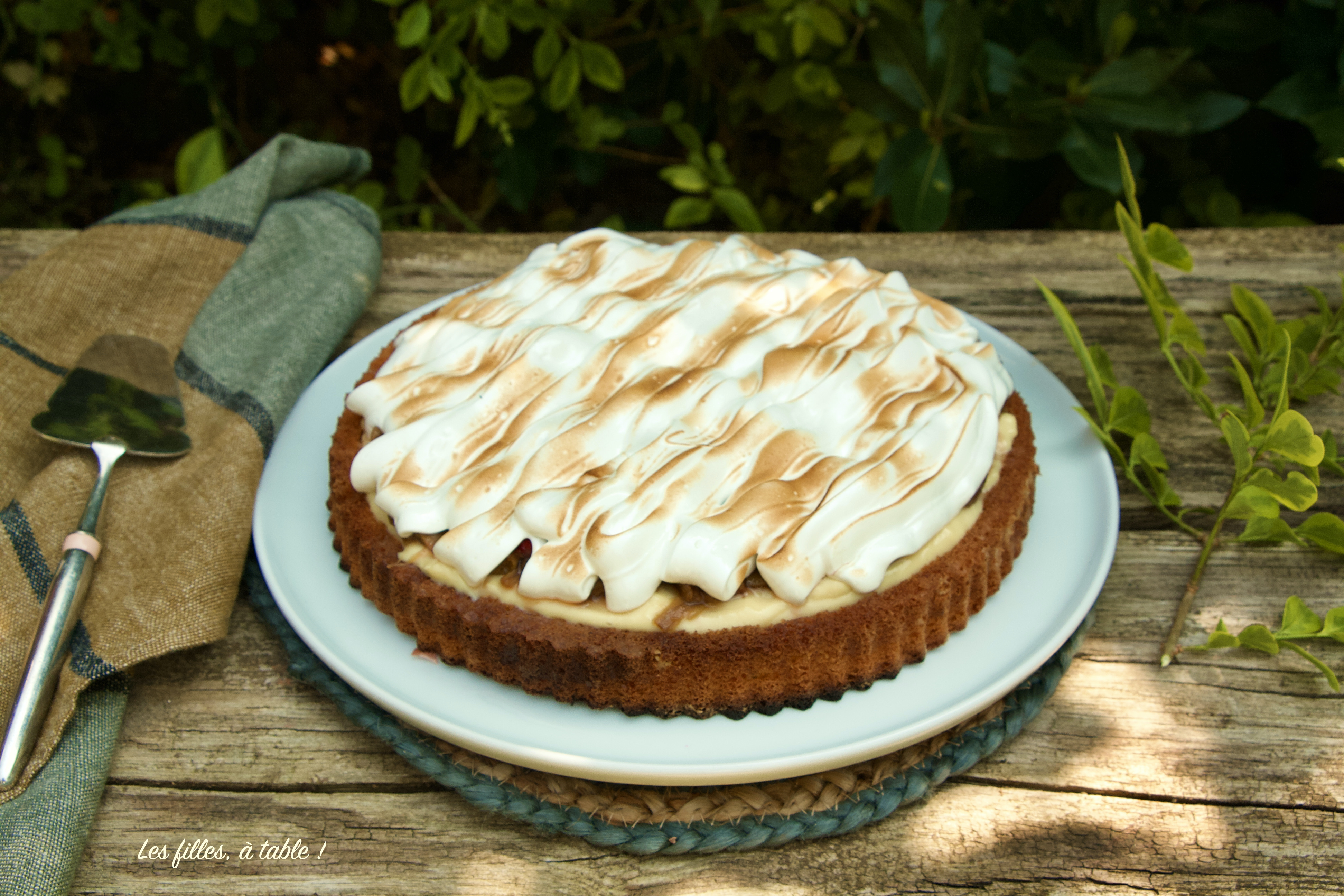 Tarte renversée rhubarbe et fraises