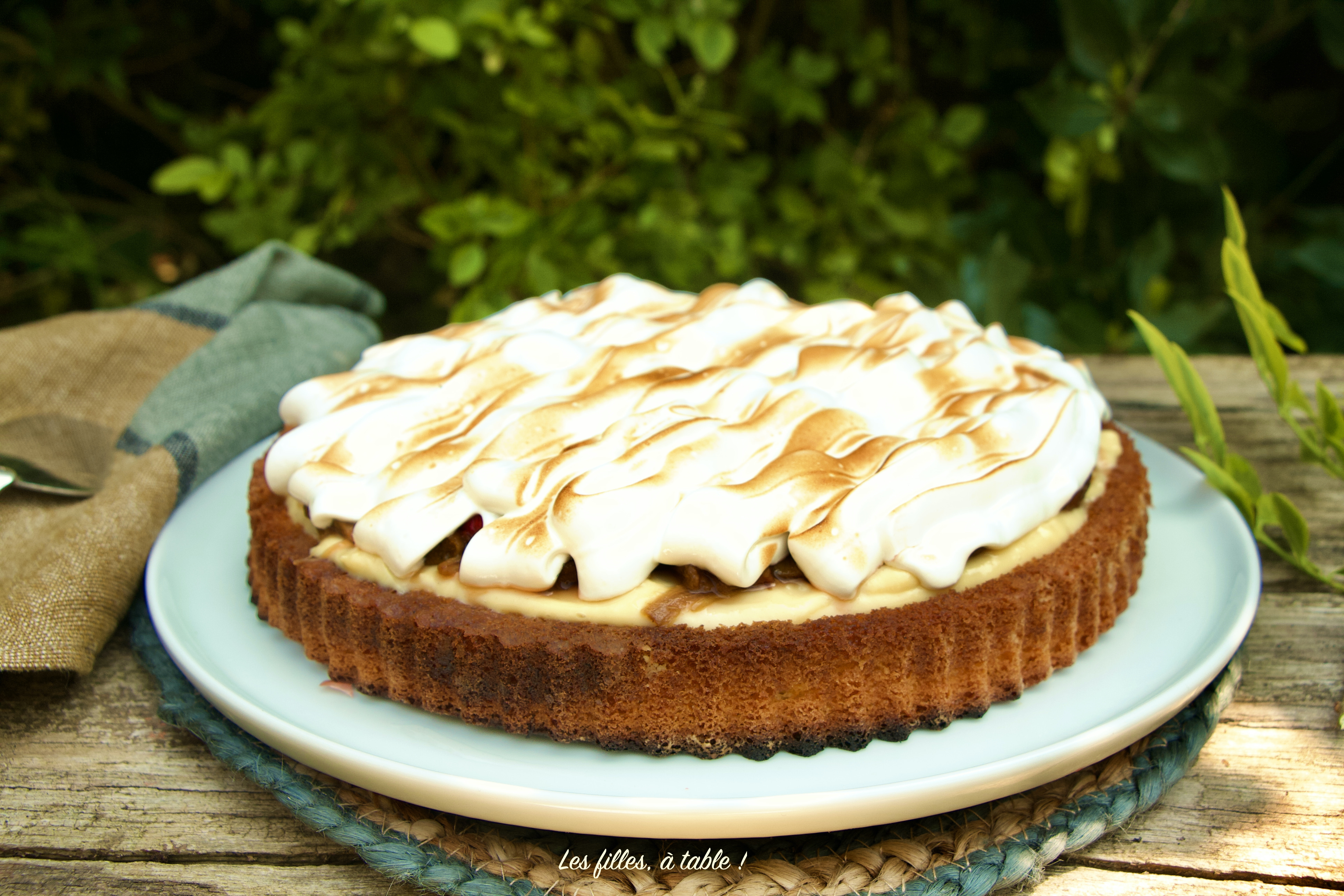 Tarte renversée rhubarbe et fraises