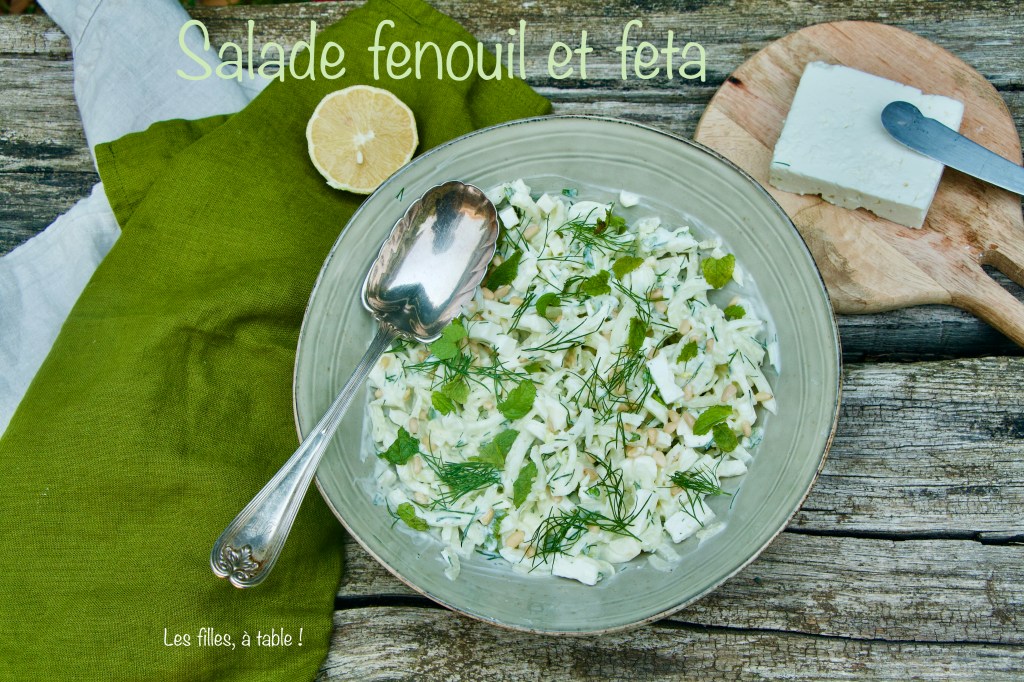 Salade de fenouil et feta, sauce au yaourt grec