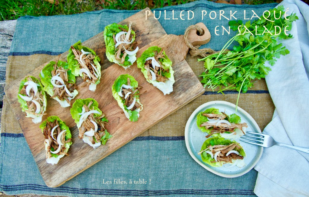 Pulled pork laqué en salade