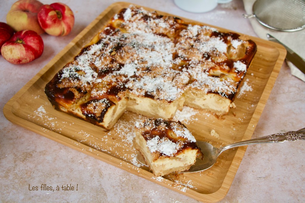 Gâteau fromager aux pêches et nectarines