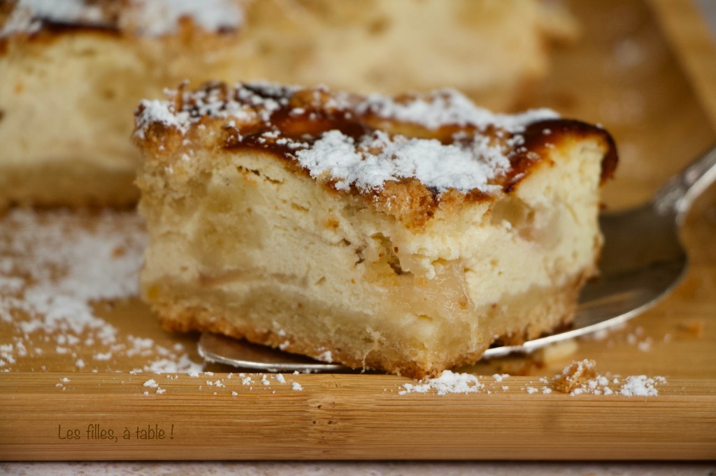 Gâteau fromager aux pêches et nectarines