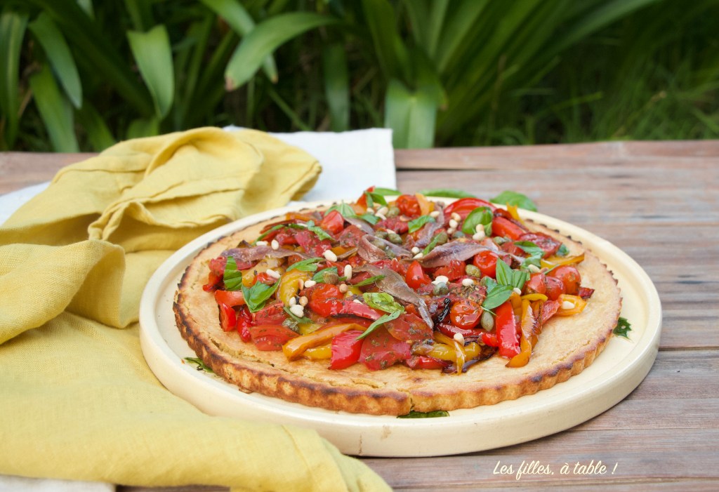 Socca à la caponata