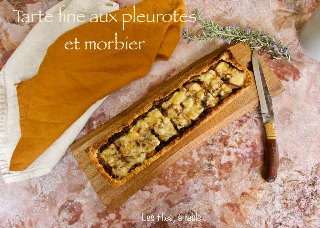 Tarte fine aux pleurotes et au morbier