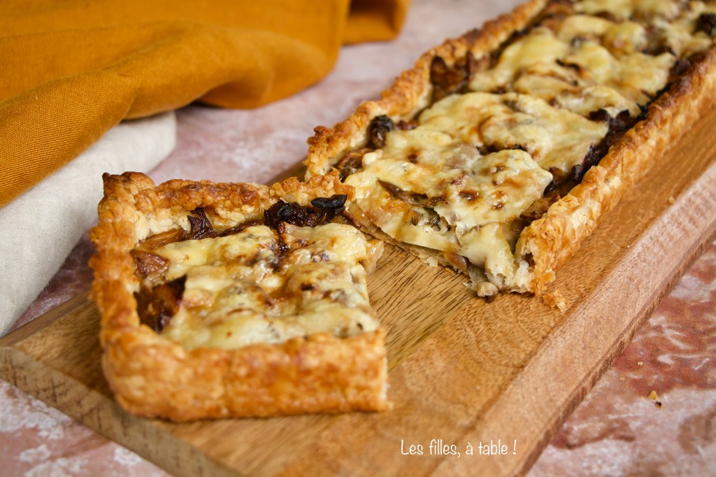 Tarte fine aux pleurotes et au morbier