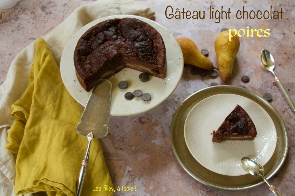 Gâteau light chocolat poires