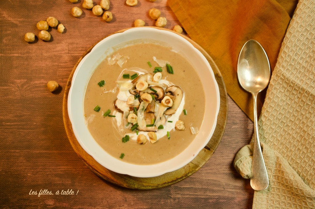 Soupe de châtaignes aux noisettes