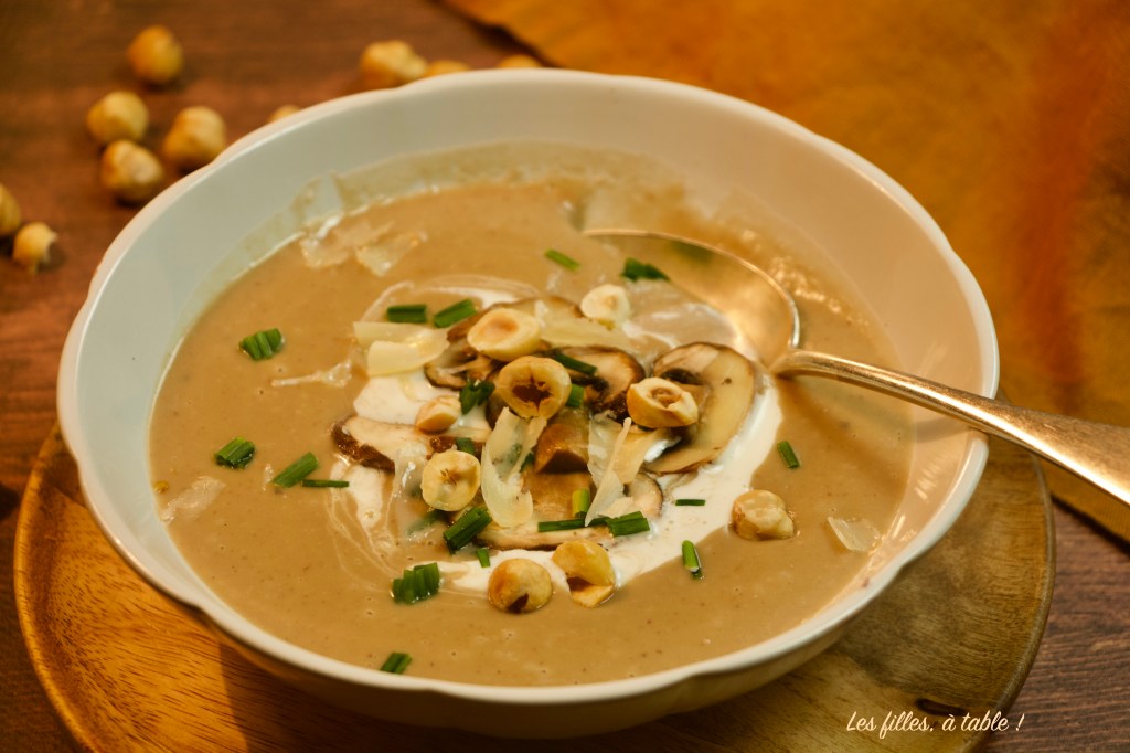 Soupe de châtaignes aux noisettes