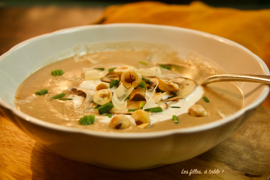 Soupe de châtaignes aux noisettes
