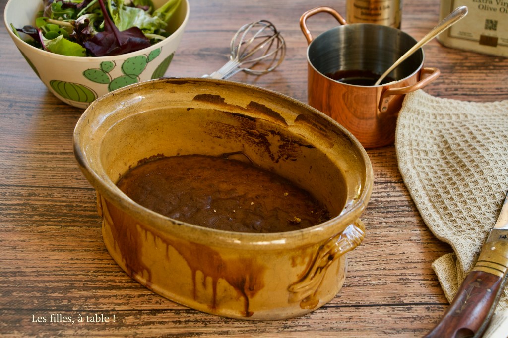 Gâteau de foies de volaille au caramel de balsamique